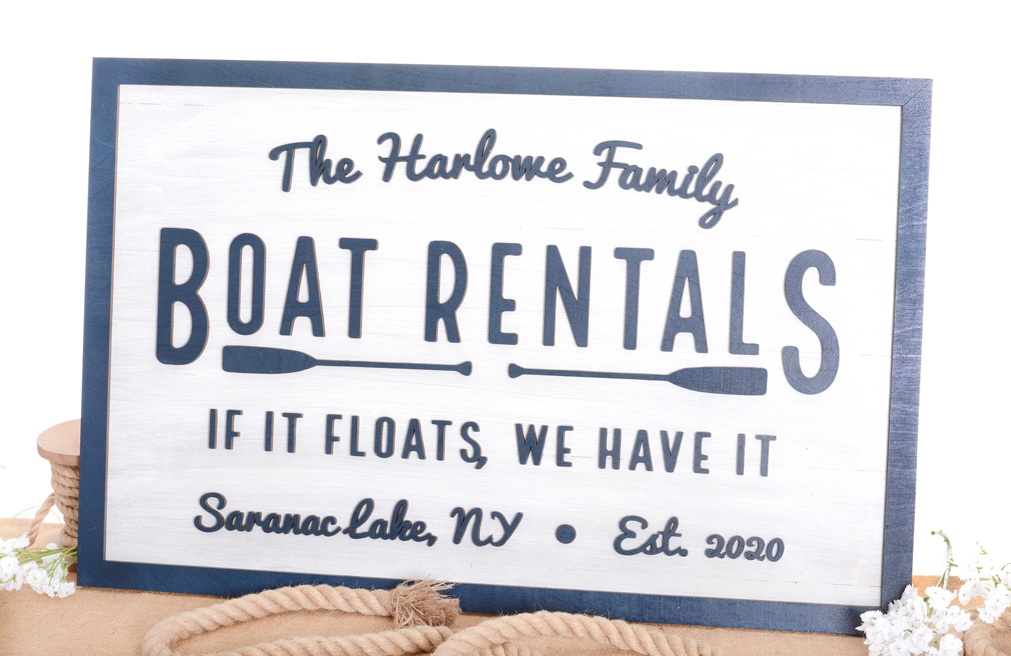 Boat Rentals | Wood Sign