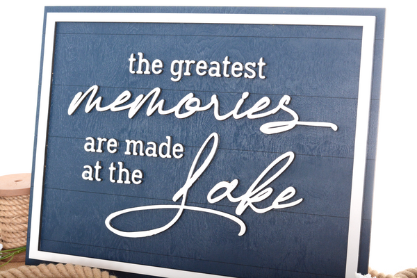 Lake Memories | Wood Sign