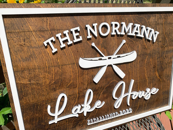 Lake Canoe | Wood Sign
