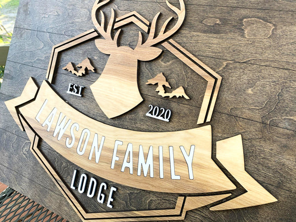 Mountain Buck | Wood Sign