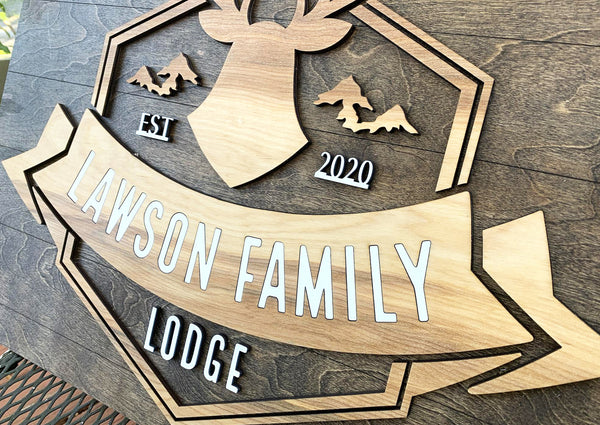 Mountain Buck | Wood Sign