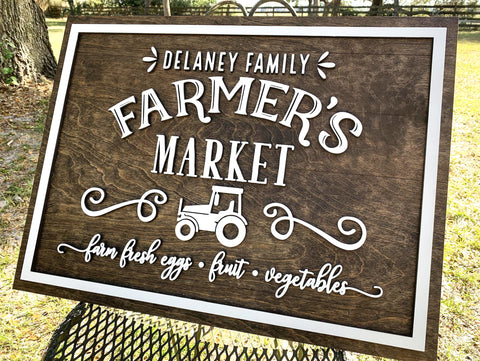 Farmer's Market | Wood Sign