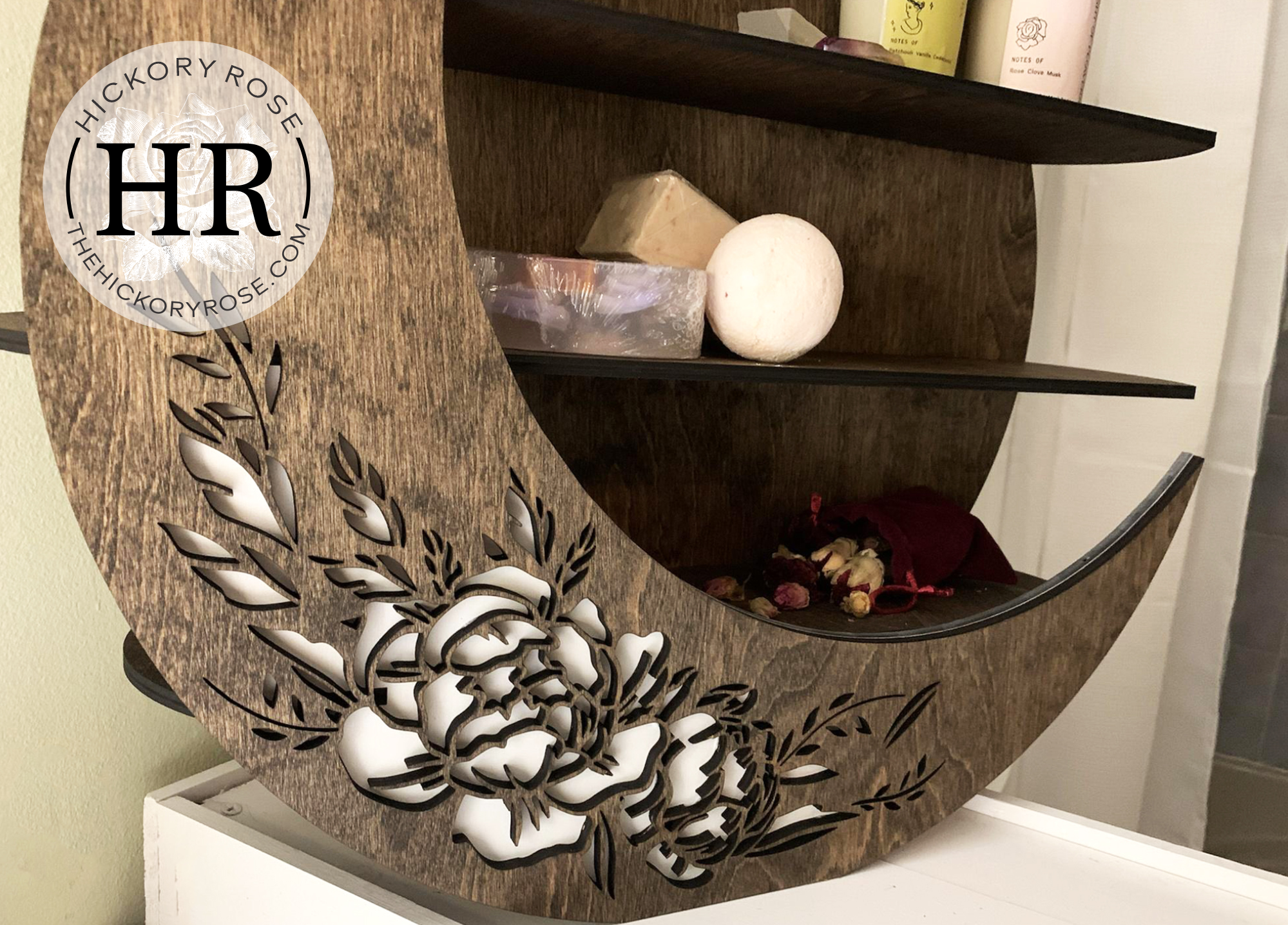 Crescent Moon | Display Shelf – Hickory Rose