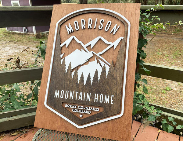 Mountain Forest | Wood Sign
