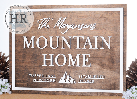 Mountain Home | Wood Sign