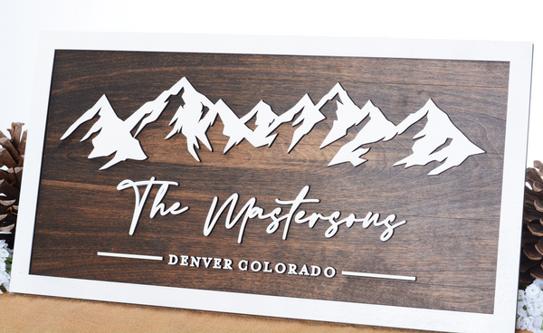 Mountain Range | Wood Signs