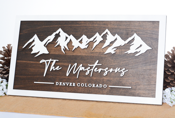 Mountain Range | Wood Signs