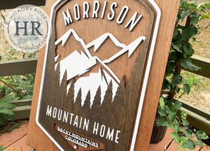 Mountain Forest | Wood Sign