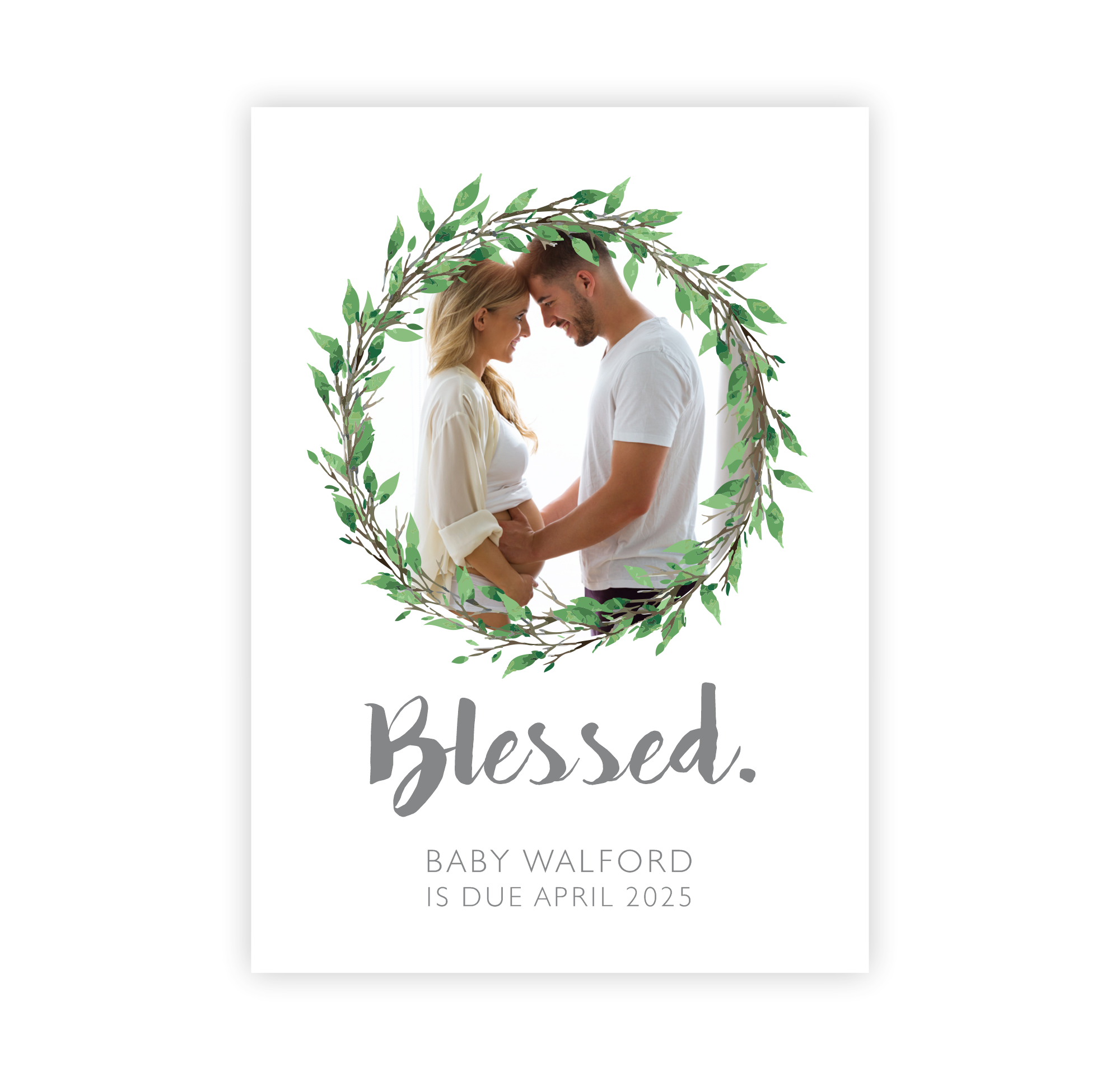 Green Wreath | Pregnancy Announcements