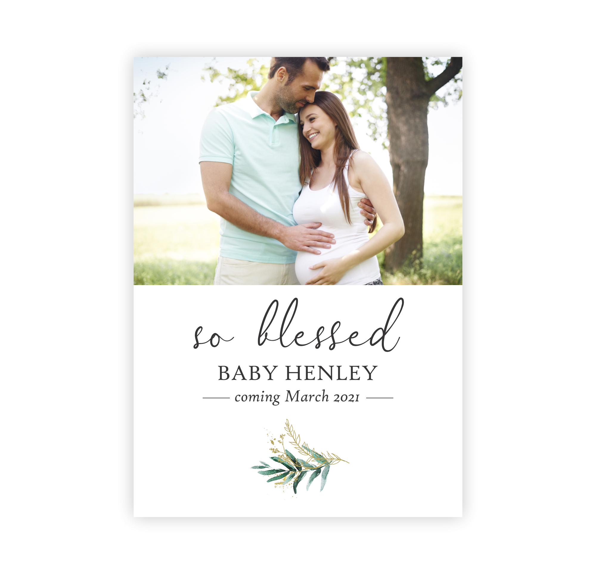 Subtle Green | Pregnancy Announcements