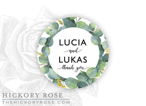 Eucalyptus Garden | Round Stickers