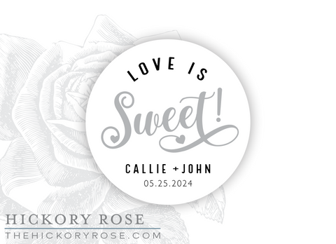 Love is Sweet | Round Stickers