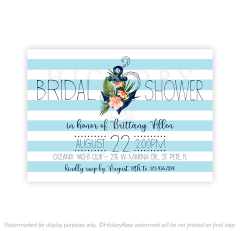 Nautical Stripes | Bridal Shower Invitation
