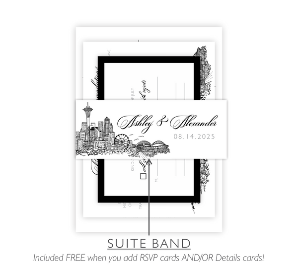 Seattle Skyline | Wedding Invitation