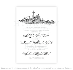 Seattle Skyline | Wedding Invitation