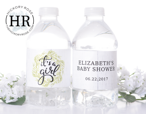 Lush Wreath | Water Bottle Labels