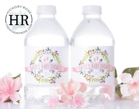 Garden Wreath | Water Bottle Labels