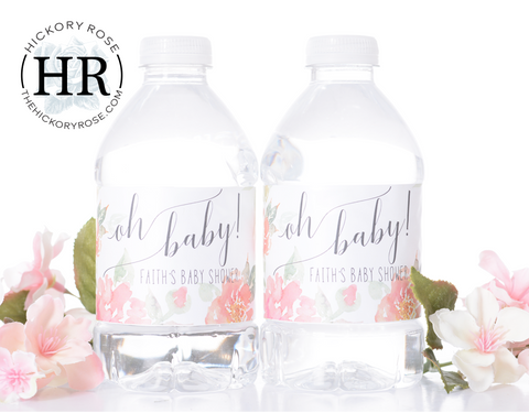 Pastel Garden | Water Bottle Labels