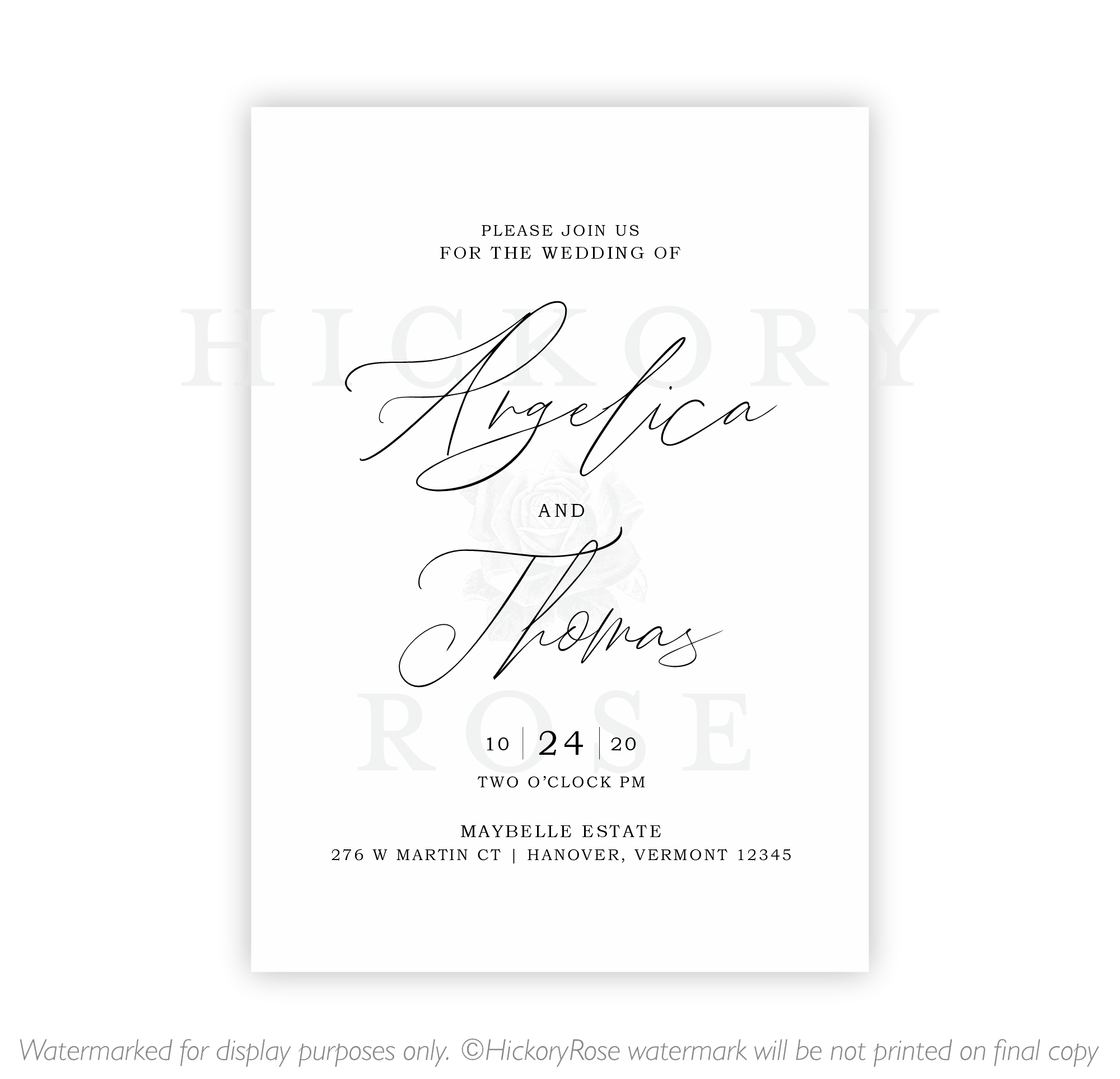 Romantic Script | Wedding Invitation