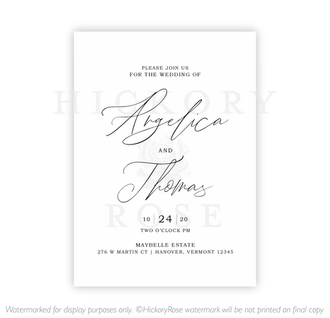 Romantic Script | Wedding Invitation