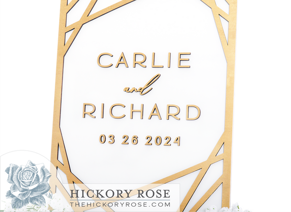 Geometric Grace | Wedding Sign