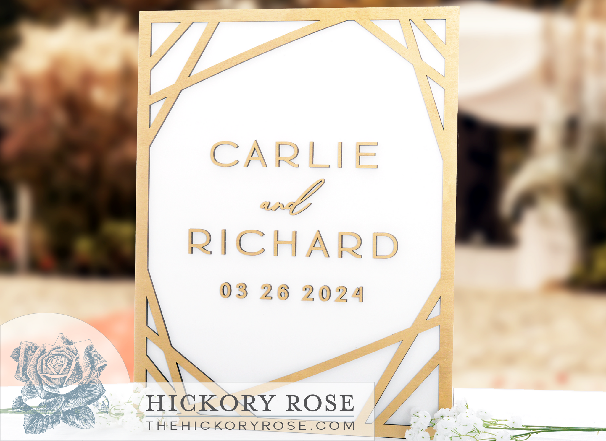 Geometric Grace | Wedding Sign