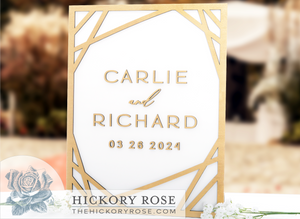 Geometric Grace | Wedding Sign