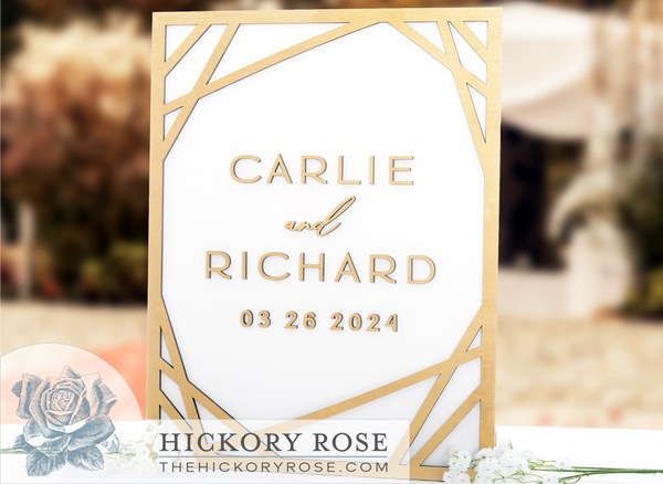 Geometric Grace | Wedding Sign