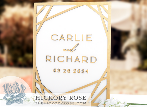 Geometric Grace | Wedding Sign